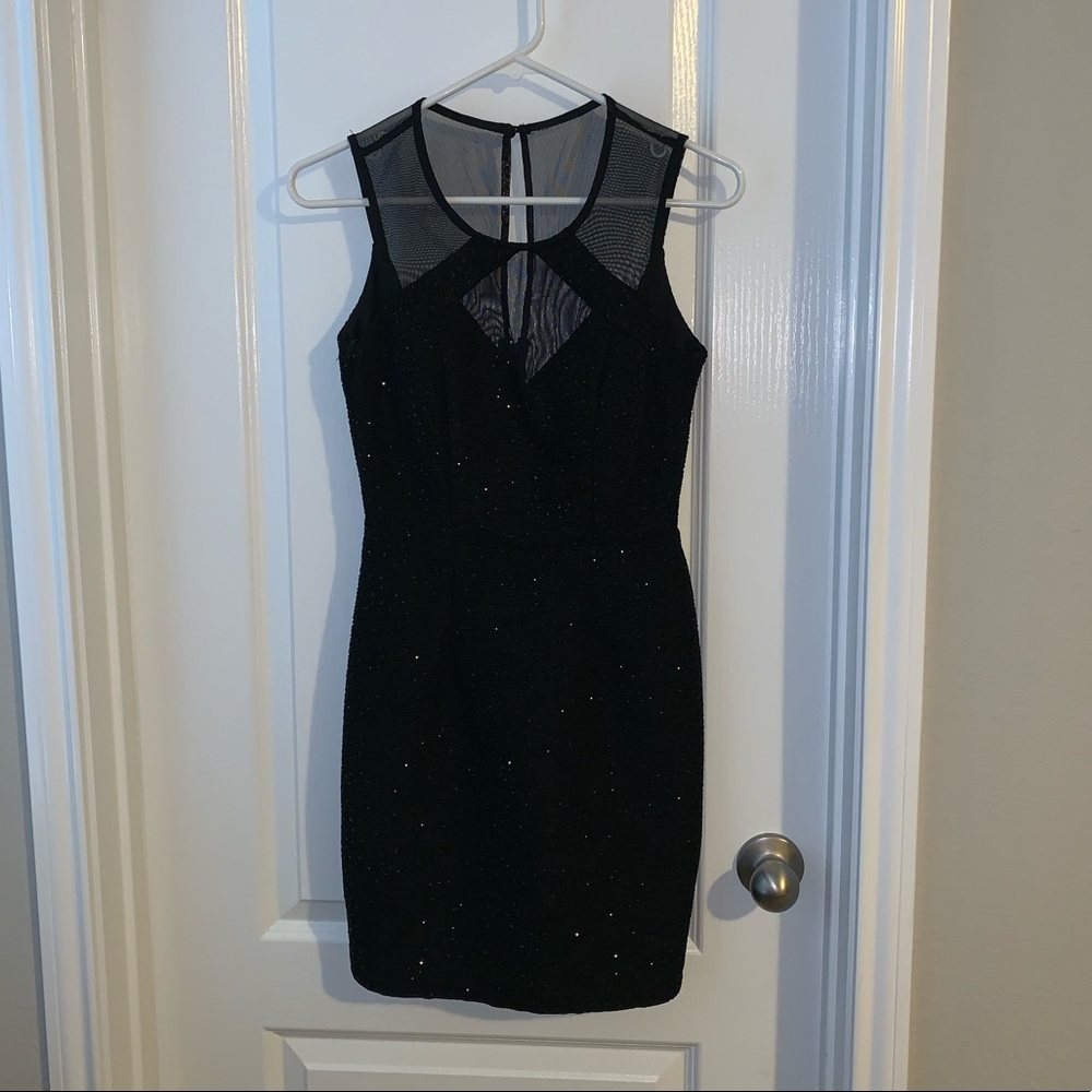 City Studio Black Sequin Cocktail Dress